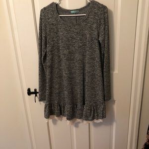 Gray sweater tunic